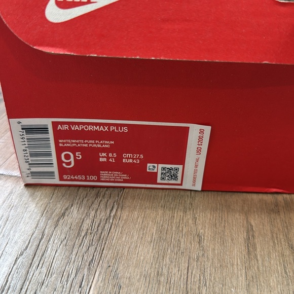 Nike VaporMax EVO Running Sneakers White and Gray Size 9.5 - Picture 9 of 9